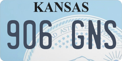 KS license plate 906GNS