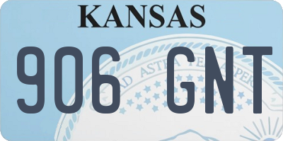 KS license plate 906GNT