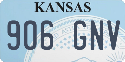 KS license plate 906GNV