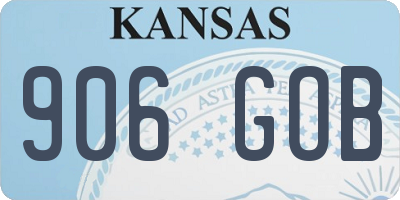 KS license plate 906GOB