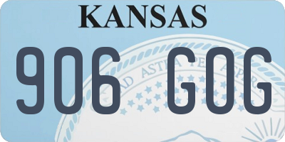 KS license plate 906GOG
