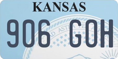 KS license plate 906GOH
