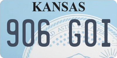 KS license plate 906GOI