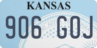 KS license plate 906GOJ