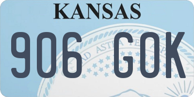 KS license plate 906GOK
