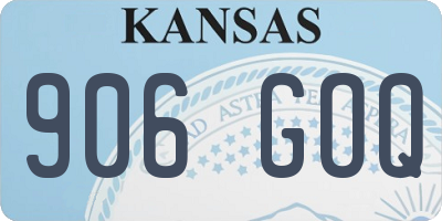 KS license plate 906GOQ