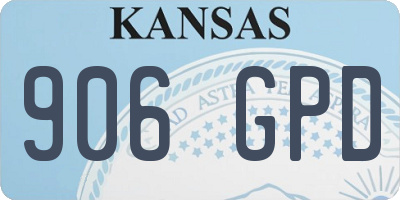 KS license plate 906GPD