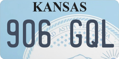 KS license plate 906GQL