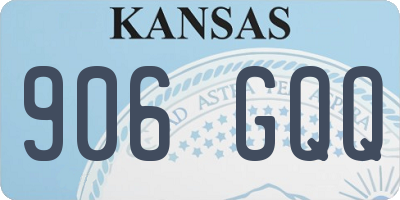 KS license plate 906GQQ