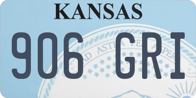 KS license plate 906GRI