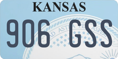 KS license plate 906GSS