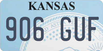 KS license plate 906GUF