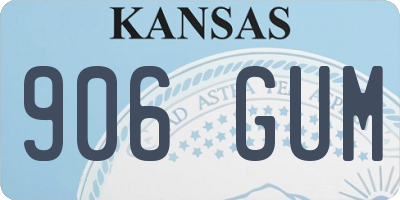 KS license plate 906GUM
