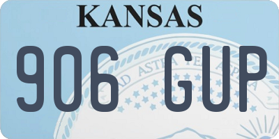 KS license plate 906GUP
