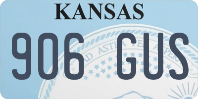 KS license plate 906GUS