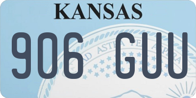 KS license plate 906GUU