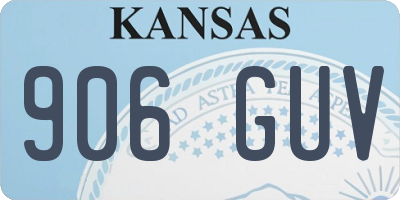KS license plate 906GUV