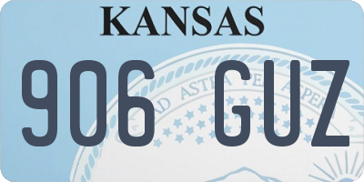 KS license plate 906GUZ