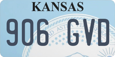 KS license plate 906GVD