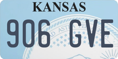 KS license plate 906GVE