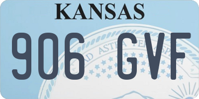 KS license plate 906GVF