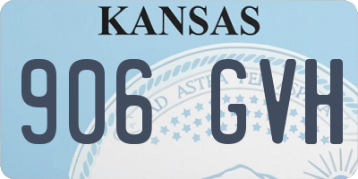 KS license plate 906GVH