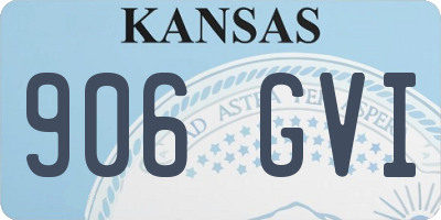 KS license plate 906GVI