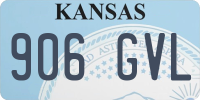 KS license plate 906GVL