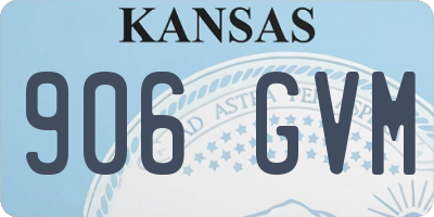 KS license plate 906GVM