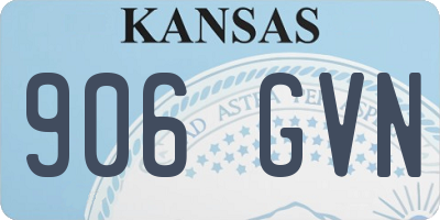 KS license plate 906GVN