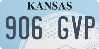 KS license plate 906GVP