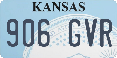 KS license plate 906GVR