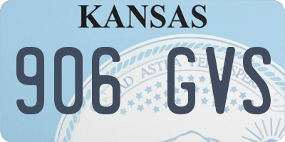 KS license plate 906GVS