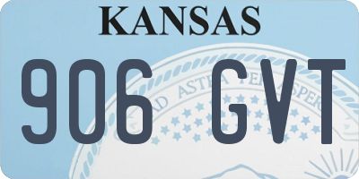 KS license plate 906GVT