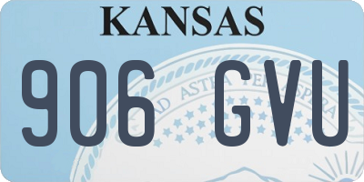 KS license plate 906GVU