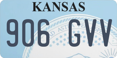 KS license plate 906GVV