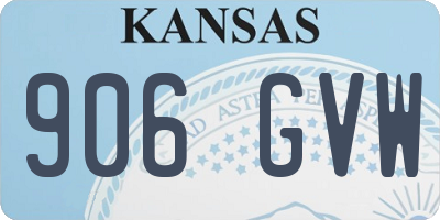 KS license plate 906GVW