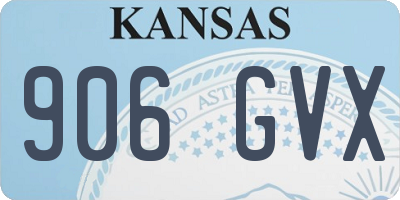 KS license plate 906GVX