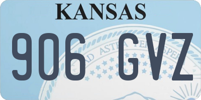 KS license plate 906GVZ