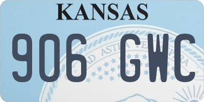 KS license plate 906GWC
