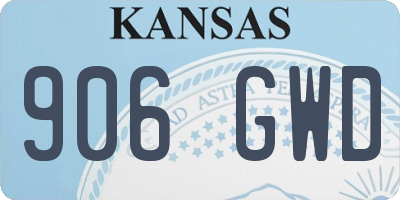 KS license plate 906GWD