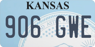 KS license plate 906GWE