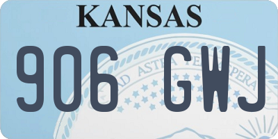 KS license plate 906GWJ