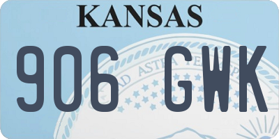 KS license plate 906GWK