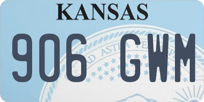 KS license plate 906GWM