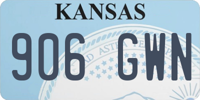 KS license plate 906GWN