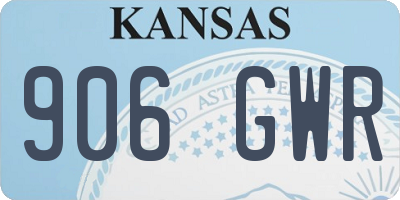 KS license plate 906GWR