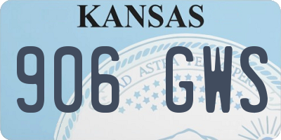 KS license plate 906GWS