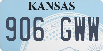 KS license plate 906GWW