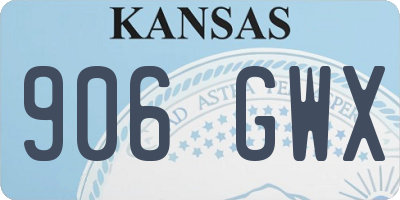 KS license plate 906GWX